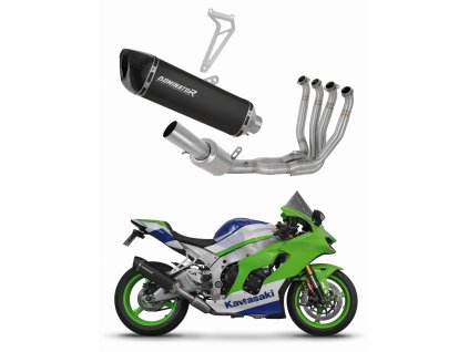 Kawasaki ZX10R / RR 2021 - 2024 Full system Kolektor wydech Tłumik HP6 BLACK + dB killer