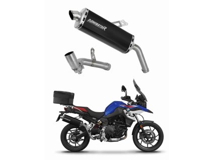 BMW F750GS 2016 - 2020 Mid pipe + wydech Tłumik P7 BLACK + dB killer