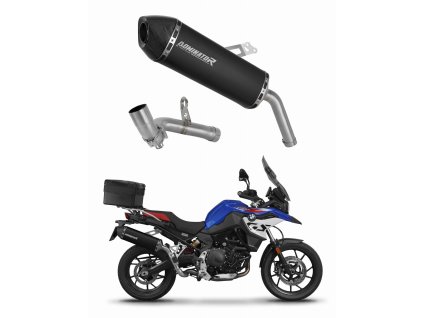 BMW F750GS 2021 - 2023 Mid pipe + wydech Tłumik HP7 BLACK + dB killer
