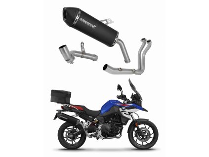 BMW F800GS 2024 Full system Kolektor wydech Tłumik HP7 BLACK + dB killer