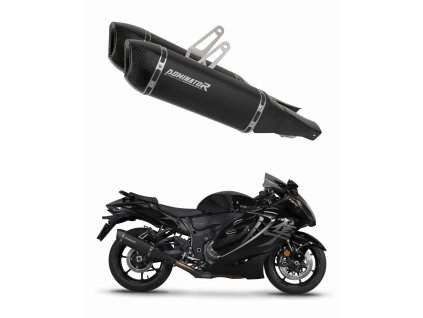 Suzuki GSX 1300 R Hayabusa 2021 - 2024 wydech Tłumik HP6 BLACK + dB killer