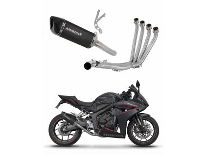 Honda CBR 650 R / E-Clutch 2024 - 2025 Full system Kolektor wydech tłumik HP6 BLACK + dB killer