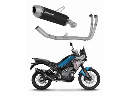 CF MOTO 450 MT 2024 Full system Kolektor wydech tłumik S6 BLACK + dB killer