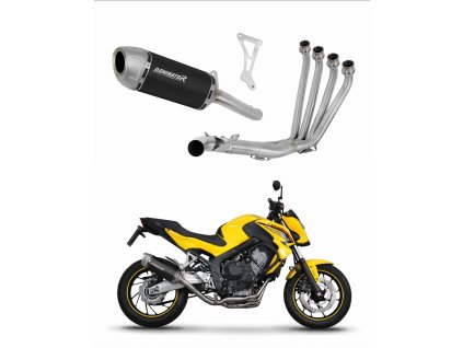 Honda CBR 650 F 2014 - 2018 Full system Kolektor wydech tłumik S6 BLACK + dB killer