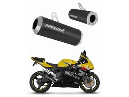Suzuki GSXR 750 K1-K5 2001 - 2005 wydech tłumik GP BLACK + dB killer