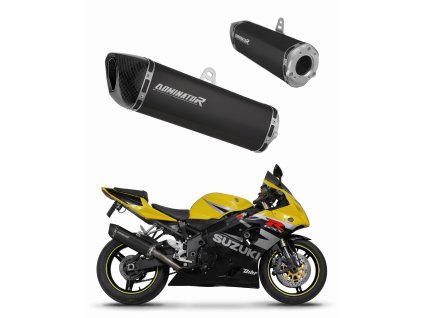 Suzuki GSXR 750 K1-K5 2001 - 2005 wydech tłumik HP6 BLACK + dB killer