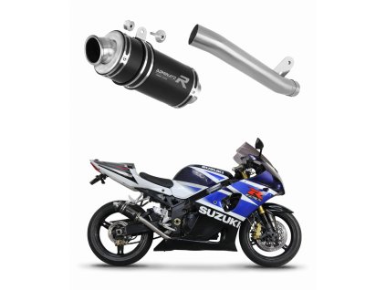 Suzuki GSXR 1000 K1 - K4 2001 - 2004 wydech Tłumik Slip-on GP1 BLACK + dB killer medium