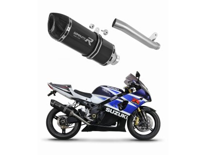 Suzuki GSXR 1000 K1 - K4 2001 - 2004 wydech Tłumik Slip-on HP1 BLACK + dB killer medium