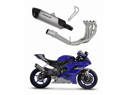 Yamaha YZF R6 2017 - 2023 Tytanowy Full System wydech Tłumik HP6 + dB killer