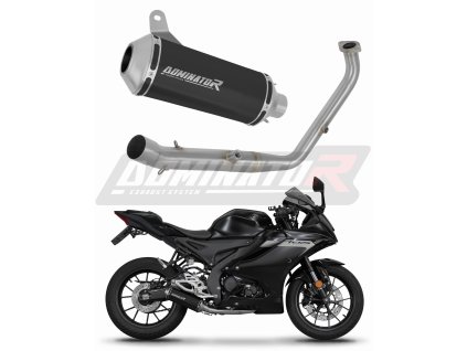 Laděný výfuk Dominator Yamaha YZF R125 2024 - 2025 EURO 5+ Kompletní systém Výfukové potrubí OV G2 BLACK + dB killer medium