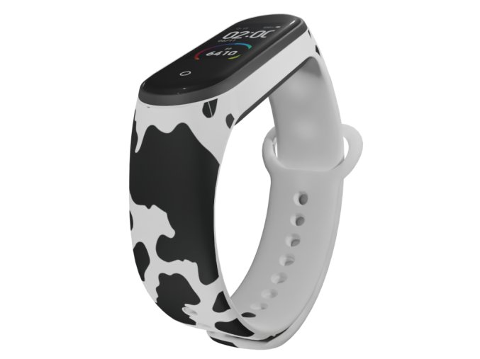Náhradní náramek Mi band 3/4/5/6/7 Kraví kožešina (Barva Vícebarevná, Pro Přístroj Xiaomi Mi Band 7)