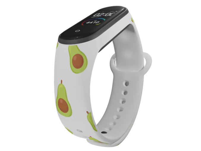 Náhradní náramek Mi band 3/4/5/6/7 Avokádo (Barevná varianta Bílá, Pro Přístroj Xiaomi Mi Band 7)