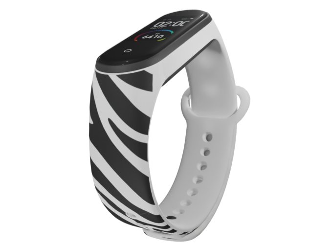 Náhradní náramek Mi band 3/4/5/6/7 Zebří srst (Barva Vícebarevná, Pro Přístroj Xiaomi Mi Band 7)
