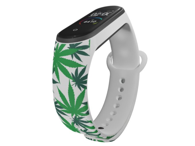 Náhradní náramek Mi band 3/4/5/6/7 Cannabis (Barva Vícebarevná, Pro Přístroj Xiaomi Mi Band 7)