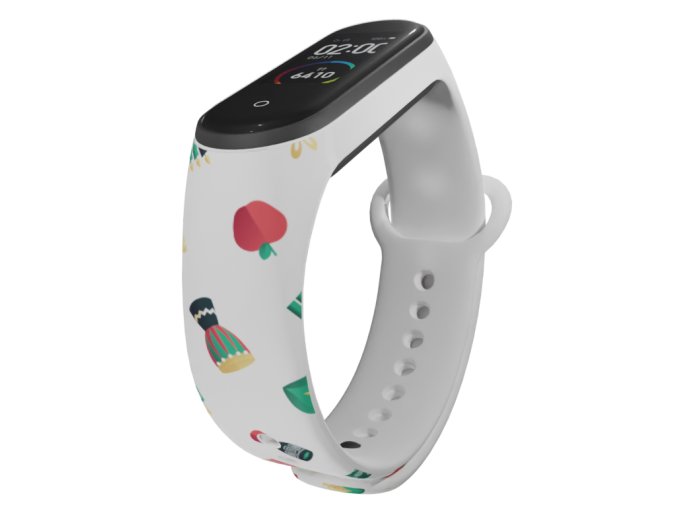 Náhradní náramek Mi band 3/4/5/6/7 Kwanzaa (Barevná varianta Bílá, Pro Přístroj Xiaomi Mi Band 7)