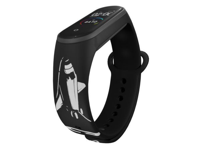 Náhradní náramek Mi band 3/4/5/6/7 Kosmonaut (Barva Vícebarevná, Pro Přístroj Xiaomi Mi Band 7)