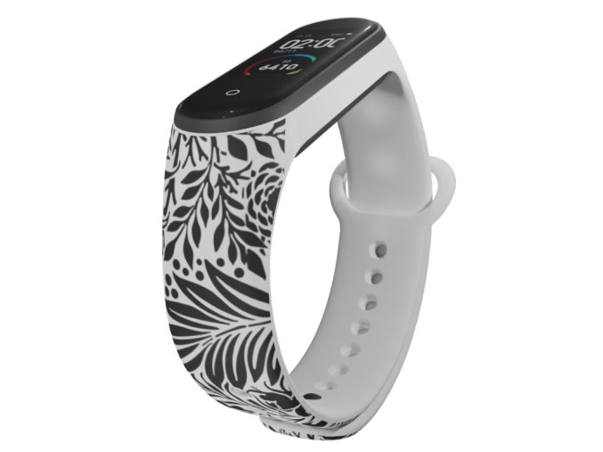 Náhradní náramek Mi band 3/4/5/6/7 Přírodní ornamenty (Barva Vícebarevná, Pro Přístroj Xiaomi Mi Band 7)