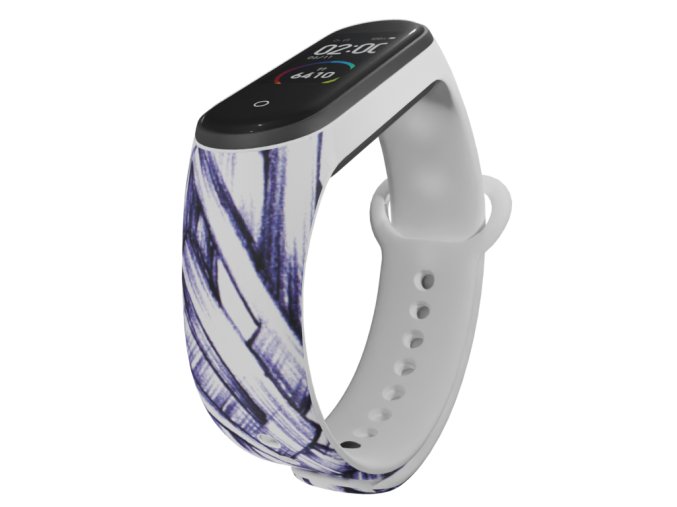 Náhradní náramek Mi band 3/4/5/6/7 Grafity (Barva Vícebarevná, Pro Přístroj Xiaomi Mi Band 7)