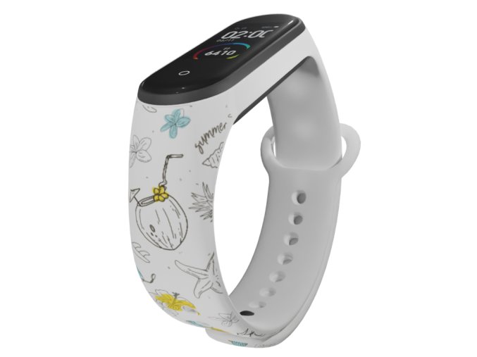 Náhradní náramek Mi band 3/4/5/6/7 Mořská pláž (Barva Vícebarevná, Pro Přístroj Xiaomi Mi Band 7)