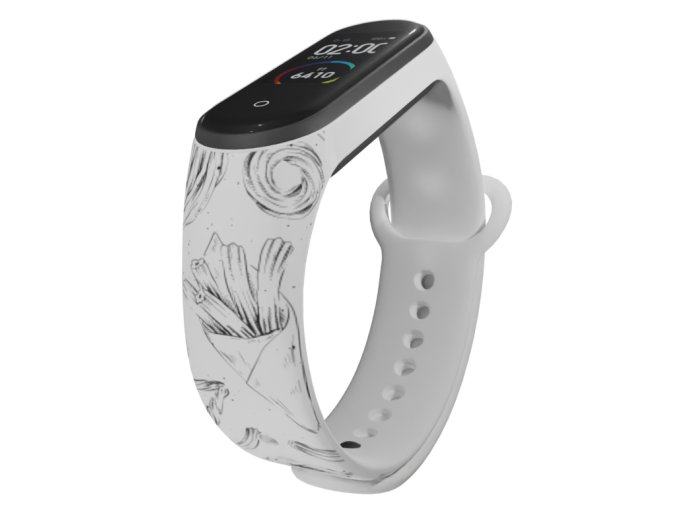 Náhradní náramek Mi band 3/4/5/6/7 Pečivo (Barva Vícebarevná, Pro Přístroj Xiaomi Mi Band 7)