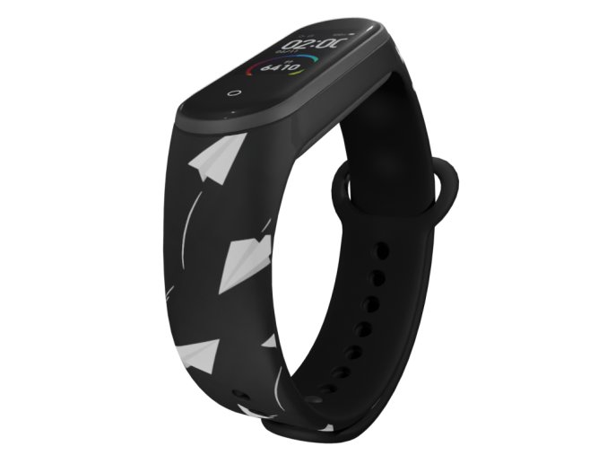 Náhradní náramek Mi band 3/4/5/6/7 Papírové vlaštovky (Barva Vícebarevná, Pro Přístroj Xiaomi Mi Band 7)