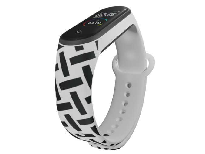 Náhradní náramek Mi band 3/4/5/6/7 Křížový vzor (Barva Vícebarevná, Pro Přístroj Xiaomi Mi Band 7)