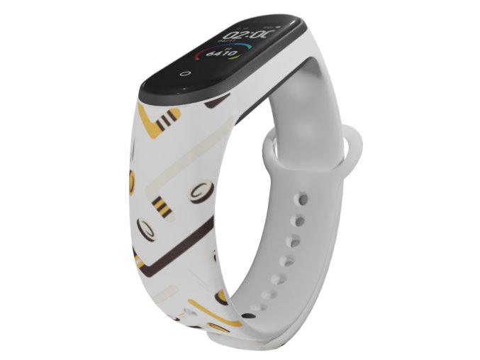 Náhradní náramek Mi band 3/4/5/6/7 Hokej (Barevná varianta Bílá, Pro Přístroj Xiaomi Mi Band 7)
