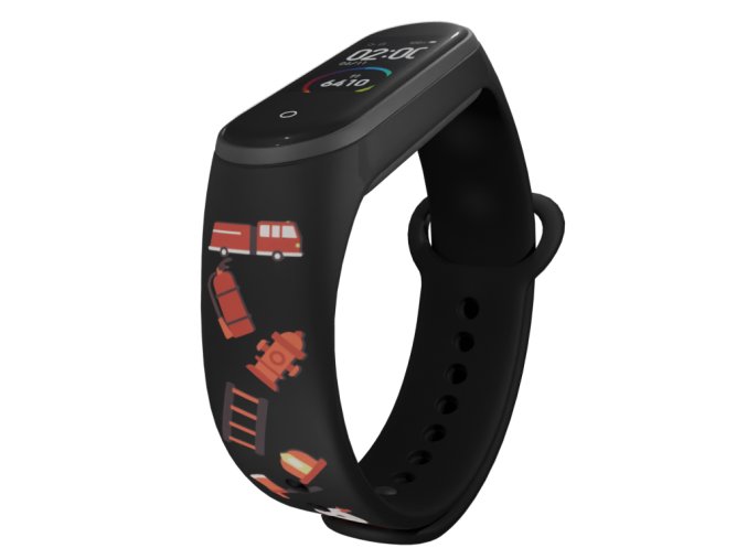 Náhradní náramek Mi band 3/4/5/6/7 Hasiči (Barva Vícebarevná, Pro Přístroj Xiaomi Mi Band 7)