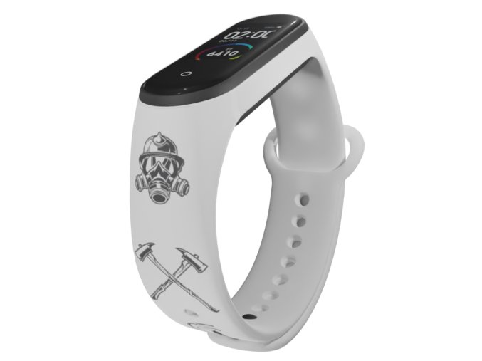 Náhradní náramek Mi band 3/4/5/6/7 Práce hasičů (Barva Vícebarevná, Pro Přístroj Xiaomi Mi Band 7)
