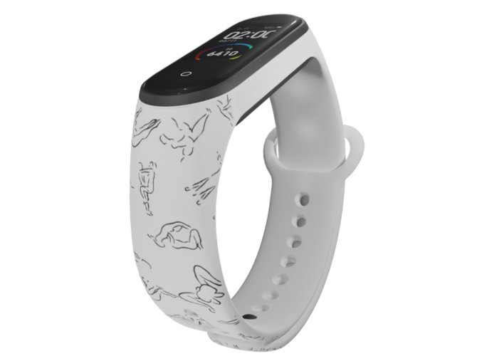 Náhradní náramek Mi band 3/4/5/6/7 Kniha lásky (Barevná varianta Bílá, Pro Přístroj Xiaomi Mi Band 7)