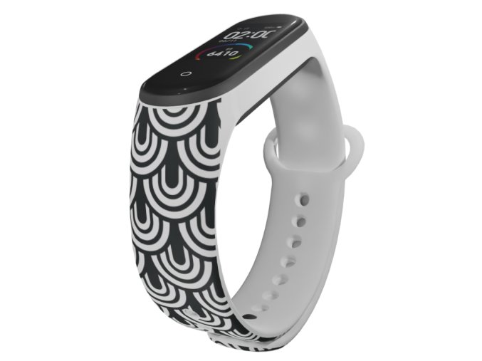 Náhradní náramek Mi band 3/4/5/6/7 Půlkroužky (Barva Vícebarevná, Pro Přístroj Xiaomi Mi Band 7)