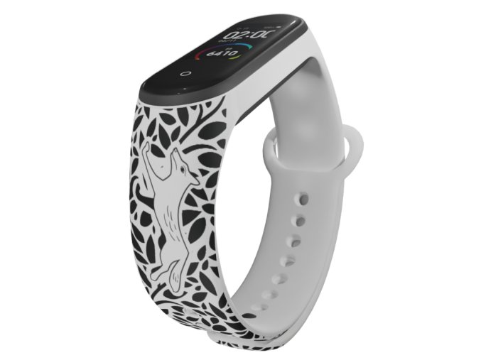 Náhradní náramek Mi band 3/4/5/6/7 Běží liška k Táboru (Barva Vícebarevná, Pro Přístroj Xiaomi Mi Band 7)