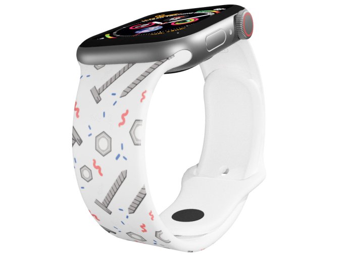 Apple watch řemínek Šrouby (Barva Bílá, Rozměr 42/44/45/46/49mm)