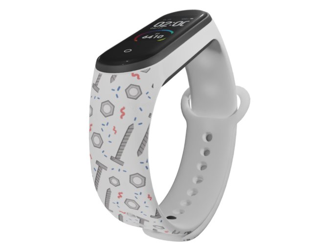 Náhradní náramek Mi band 3/4/5/6/7 Šrouby a matice (Barevná varianta Bílá, Pro Přístroj Xiaomi Mi Band 7)