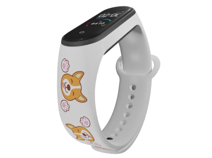Náhradní náramek Mi band 3/4/5/6/7 Pejsek (Barva Vícebarevná, Pro Přístroj Xiaomi Mi Band 7)