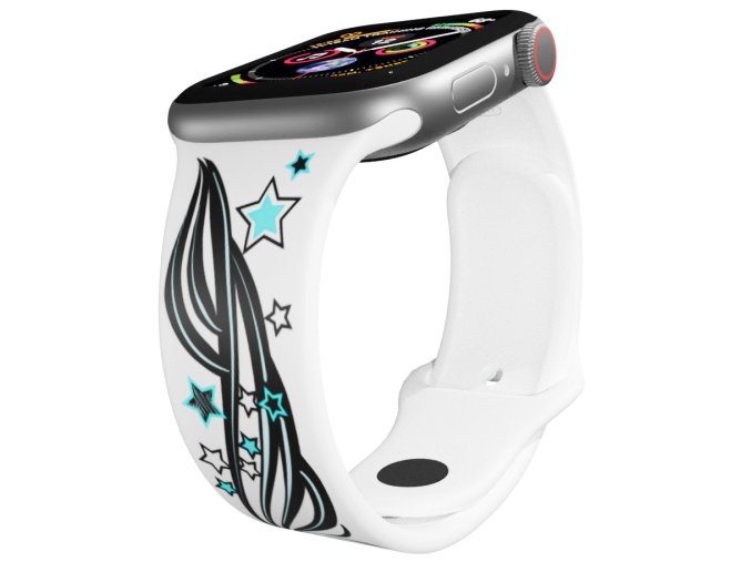 Apple watch řemínek Hvězdná vlna (Barva Bílá, Rozměr 42/44/45/46/49mm)