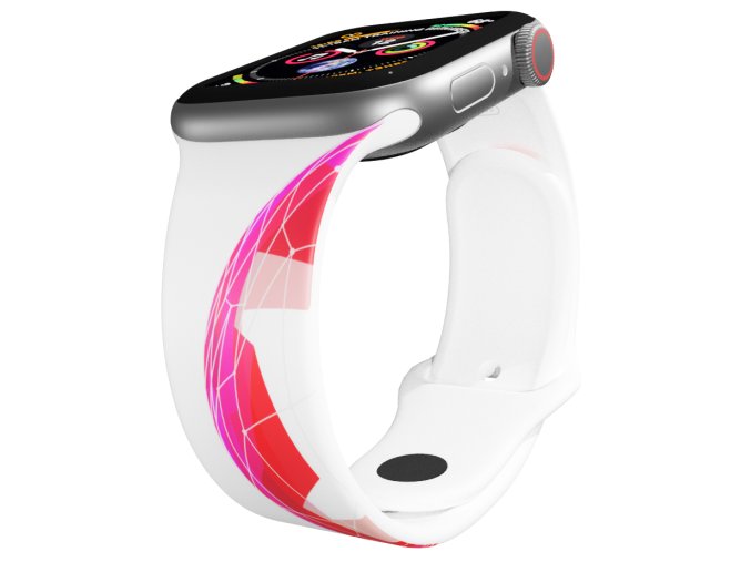 Apple watch řemínek Růžová planetka (Barva Bílá, Rozměr 42/44/45/46/49mm)