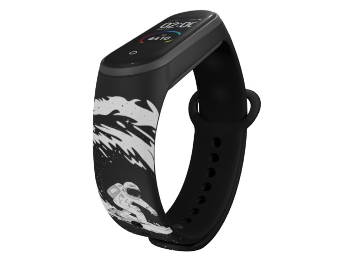 Náhradní náramek Mi band 3/4/5/6/7 Surfing ve vesmíru (Barva Vícebarevná, Pro Přístroj Xiaomi Mi Band 7)