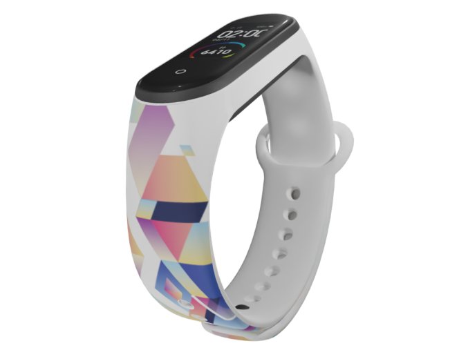 Náhradní náramek Mi band 3/4/5/6/7 Indiánský vzor (Barevná varianta Bílá, Pro Přístroj Xiaomi Mi Band 7)