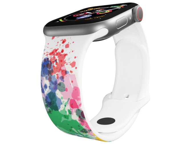 Apple watch řemínek Jelen v abstrakci (Barva Bílá, Rozměr 42/44/45/46/49mm)