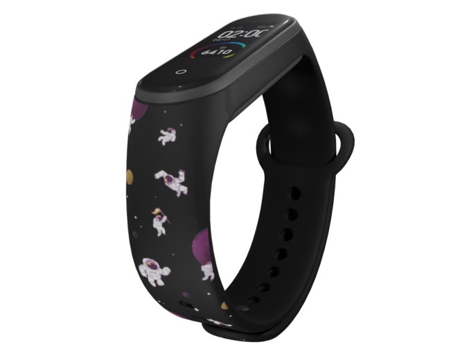 Náhradní náramek Mi band 3/4/5/6/7 Kosmonaut 2 (Barva Vícebarevná, Pro Přístroj Xiaomi Mi Band 7)