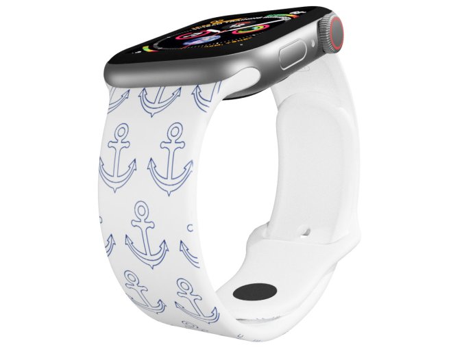 Apple watch řemínek Kotvičky (Barva Bílá, Rozměr 42/44/45/46/49mm)