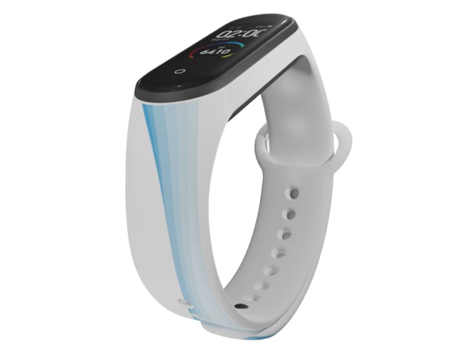 Náhradní náramek Mi band 3/4/5/6/7 Modrá duha (Barva Vícebarevná, Pro Přístroj Xiaomi Mi Band 7)