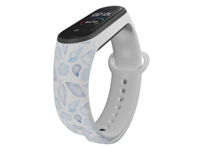 Náhradní náramek Mi band 3/4/5/6/7 Mušle (Barva Vícebarevná, Pro Přístroj Xiaomi Mi Band 7)