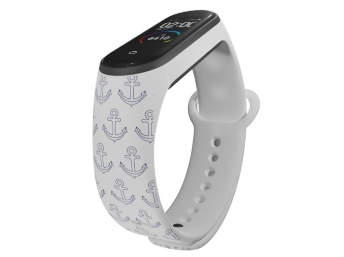 Náhradní náramek Mi band 3/4/5/6/7 Kotvičky (Barevná varianta Bílá, Pro Přístroj Xiaomi Mi Band 7)