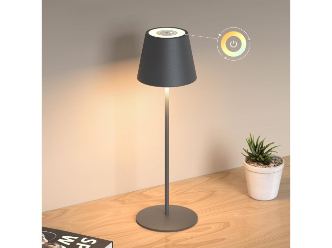 FUYO LED stolní lampa bezdrátová dotyková stmívatelná 2700–6000K