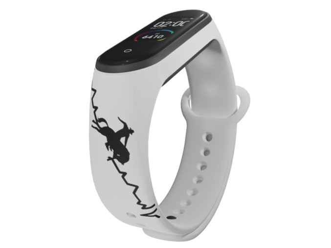 Náhradní náramek Mi band 3/4/5/6/7 Koňské rodeo (Barevná varianta Bílá, Pro Přístroj Xiaomi Mi Band 7)