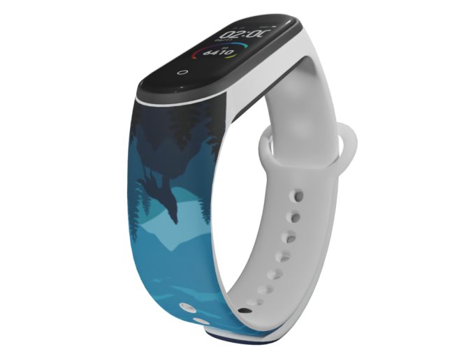 Náhradní náramek Mi band 3/4/5/6/7 Noc na horách (Barva Vícebarevná, Pro Přístroj Xiaomi Mi Band 7)