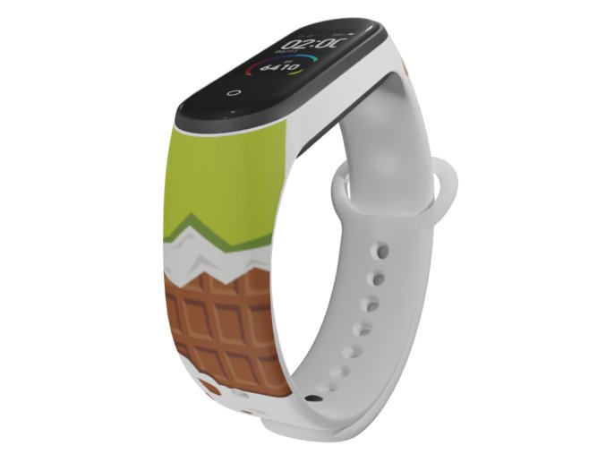 Náhradní náramek Mi band 3/4/5/6/7 Čokoládové boby (Barva Vícebarevná, Pro Přístroj Xiaomi Mi Band 7)