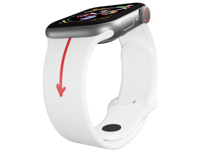 Apple watch řemínek Amorův šíp (Rozměr 42/44/45/46/49mm, barva pásku bílá)
